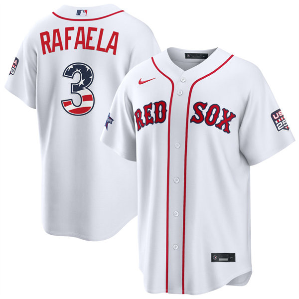 Mens Boston Red Sox #3 Ceddanne Rafaela Nike White 2026 All-Star Edition Stars & Stripes Stadium Jersey