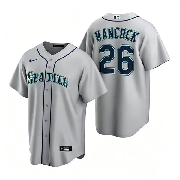 Men's Seattle Mariners #26 Emerson Hancock Nike Away Gray Limited Jersey