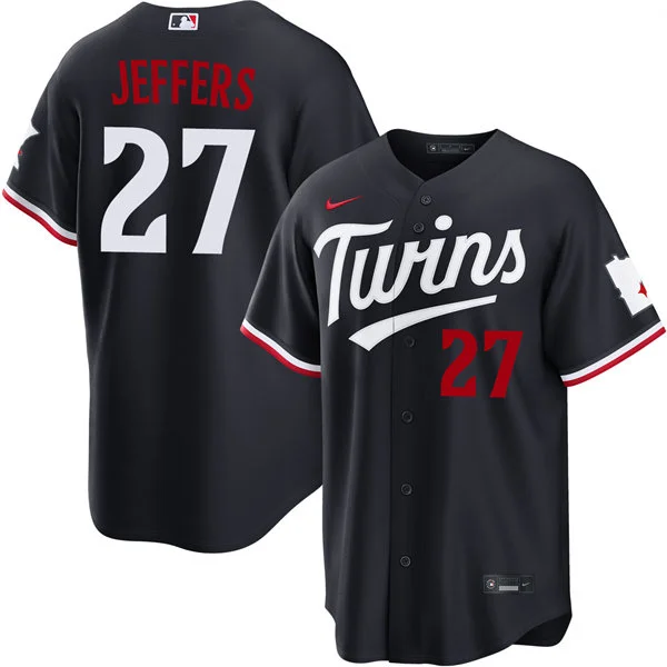 Mens Minnesota Twins #27 Ryan Jeffers Nike 2026 Navy Twins Alternate Limited Jersey