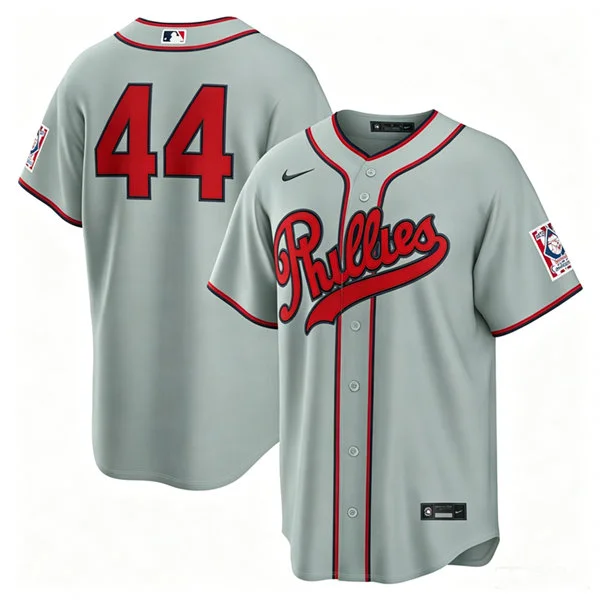 Mens Philadelphia Phillies #44 Jesus Luzardo Gray Nike 2026 Field of Dreams Stadium Jersey