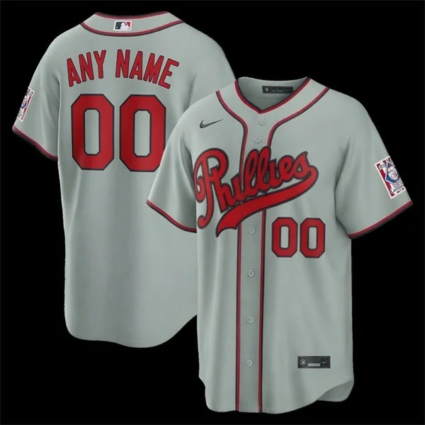 Philadelphia Phillies Custom Gray Nike 2026 Field of Dreams Stadium Jersey