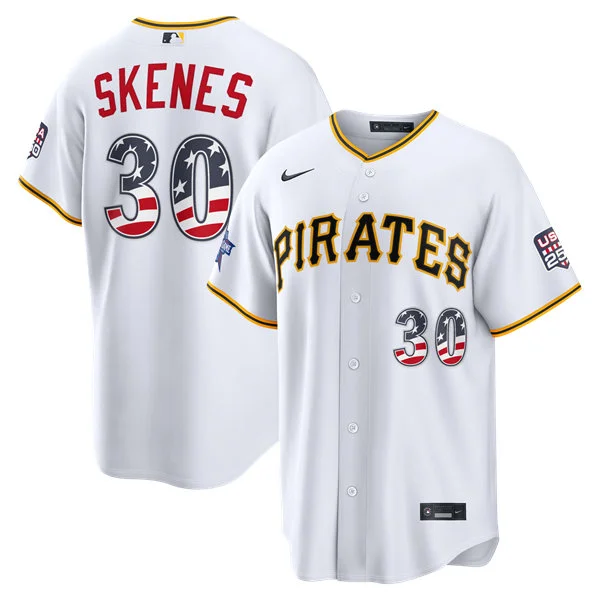 Mens Pittsburgh Pirates #30 Paul Skenes White 2026 All-Star Edition Stars & Stripes Stadium Jersey