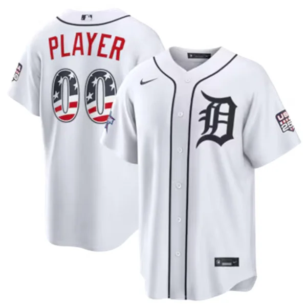 Detroit Tigers Custom Nike White 2026 All-Star Edition Stars & Stripes Stadium Jersey