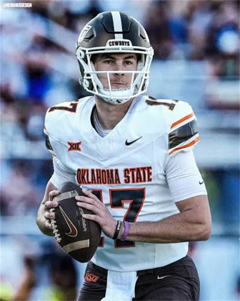 Oklahoma State Cowboys #17 Drew Mestemaker Nike 2026 College Football Jersey White Black
