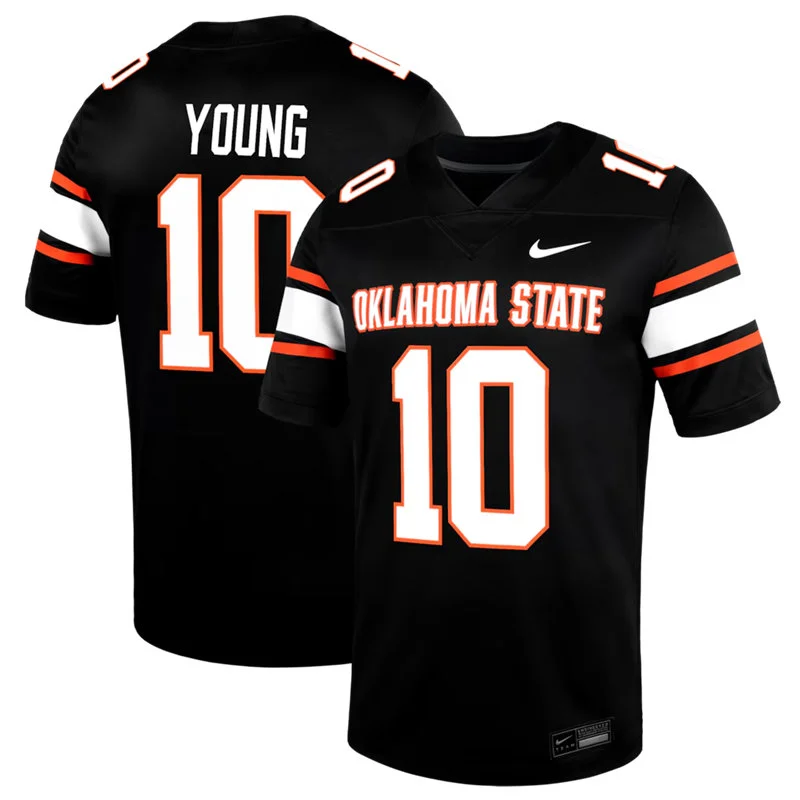 Oklahoma State Cowboys #10 Wyatt Young Nike 2026 Black College Football Jersey