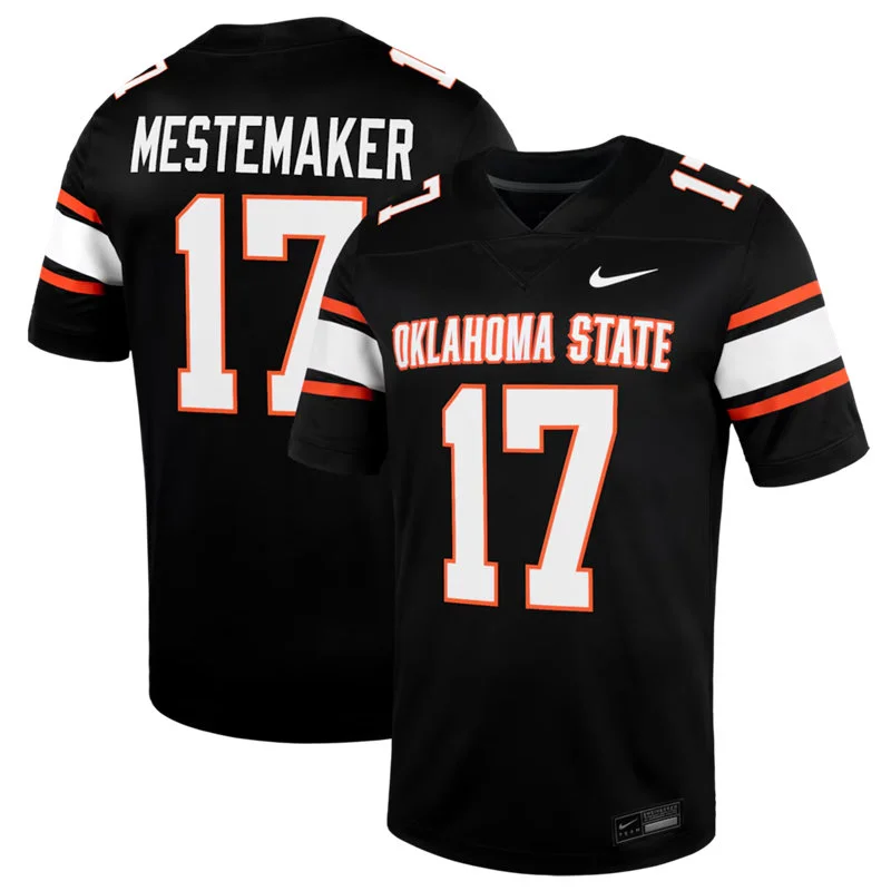Oklahoma State Cowboys #17 Drew Mestemaker Nike 2026 Black College Football Jersey