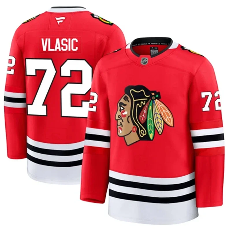 Mens Chicago Blackhawks #72 Alex Vlasic Fanatics Home Red Jersey
