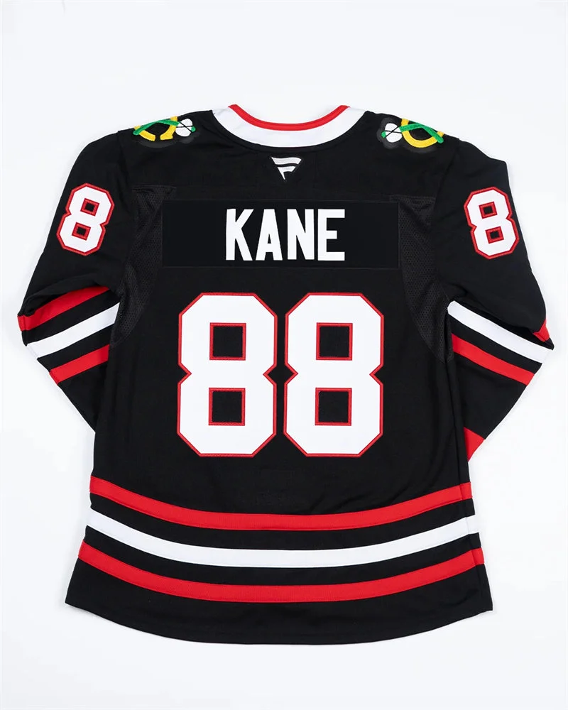 Mens Chicago Blackhawks #88 Patrick Kane Fanatics Black Alternate Jersey