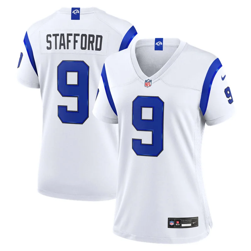 Womens Los Angeles Rams #9 Matthew Stafford Nike Fearsome White Vapor F.U.S.E. Limited Jersey