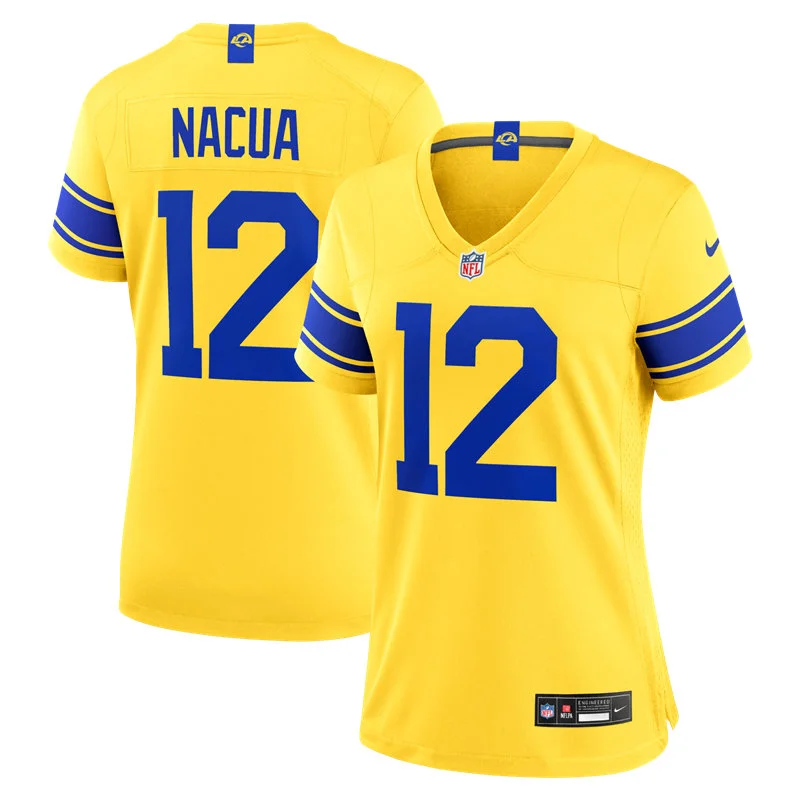 Womens Los Angeles Rams #12 Puka Nacua 2026 Nike Classic Sol Vapor F.U.S.E. Limited Jersey