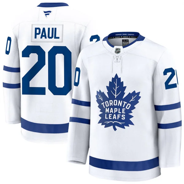 Men's Toronto Maple Leafs #20 Nick Paul Fanatics Away White Premium Jersey