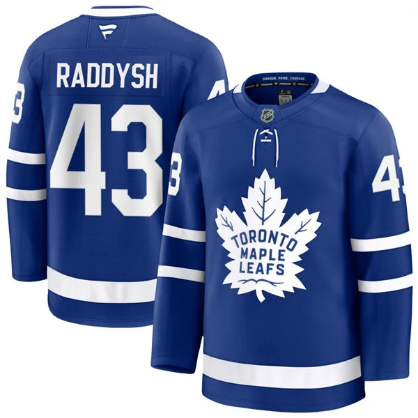 Men's Toronto Maple Leafs #43 Darren Raddysh Fanatics Home Blue Premium Jersey