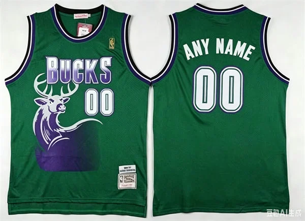 Milwaukee Bucks Custom Gereen Hardwood Classics Throwback Jersey