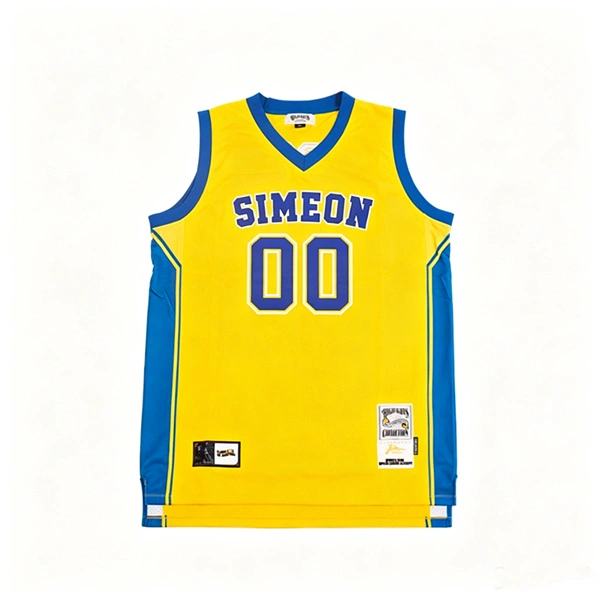 Simeon Wolverines HIGH SCHOOL BASKETBALL Custom JERSEY Yellow
