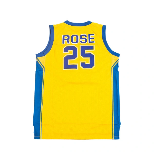 Stitched #25 DERRICK ROSE Simeon Wolverines HIGH SCHOOL BASKETBALL JERSEY Yellow