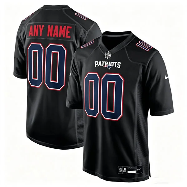 New England Patriots Custom Nike Carbon Black Fashion Vapor F.U.S.E. Limited Jersey