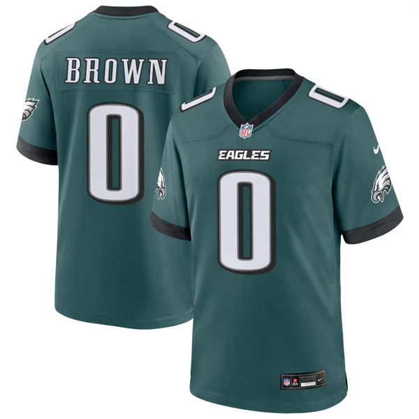 Mens Philadelphia Eagles #0 Marquise Brown Nike Midnight Green F.U.S.E. Vapor Limited Jersey