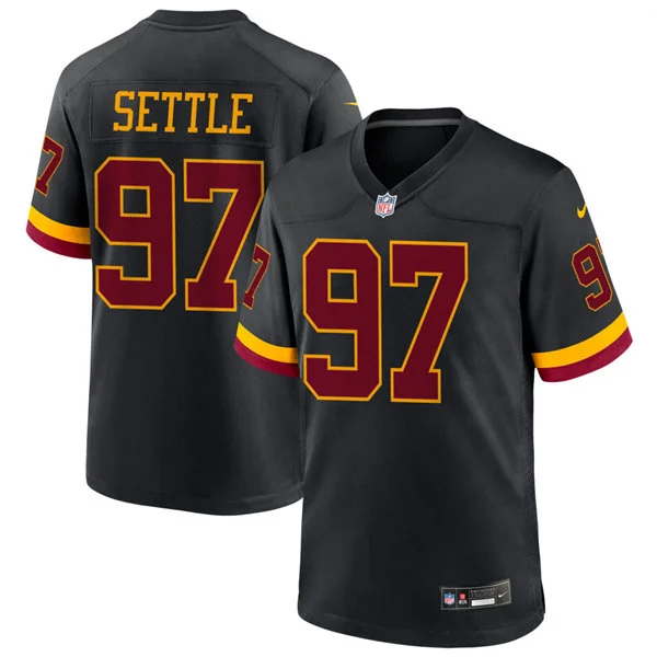 Mens Washington Commanders #97 Tim Settle 2026 Black Alternate Vapor F.U.S.E.Limited Jersey