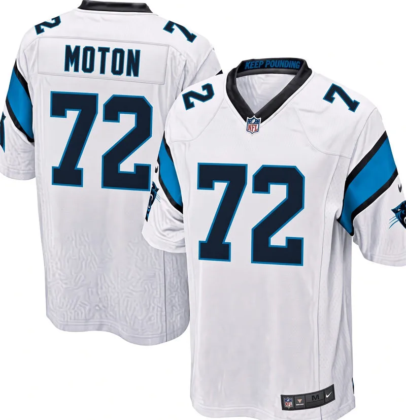 Mens Carolina Panthers #72 Taylor Moton Nike White Vapor F.U.S.E. Limited Jersey