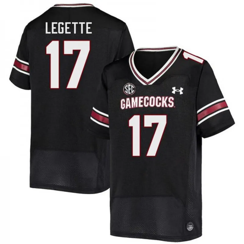 South Carolina Gamecocks #17 Xavier Legette 2023 Black Football Game Jersey