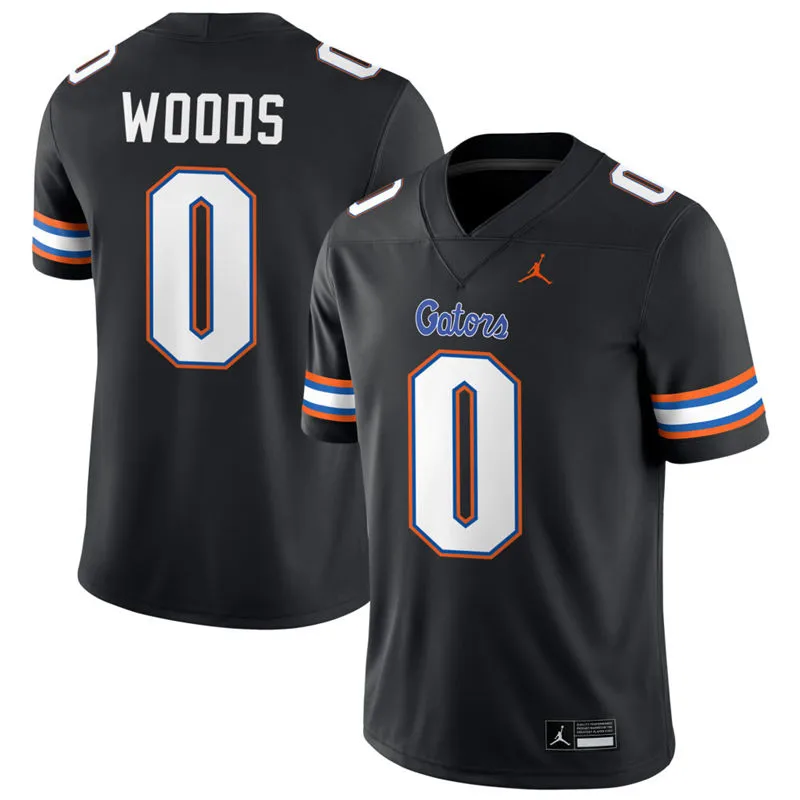 Florida Gators #0 Jayden Woods Black Football Game Jersey