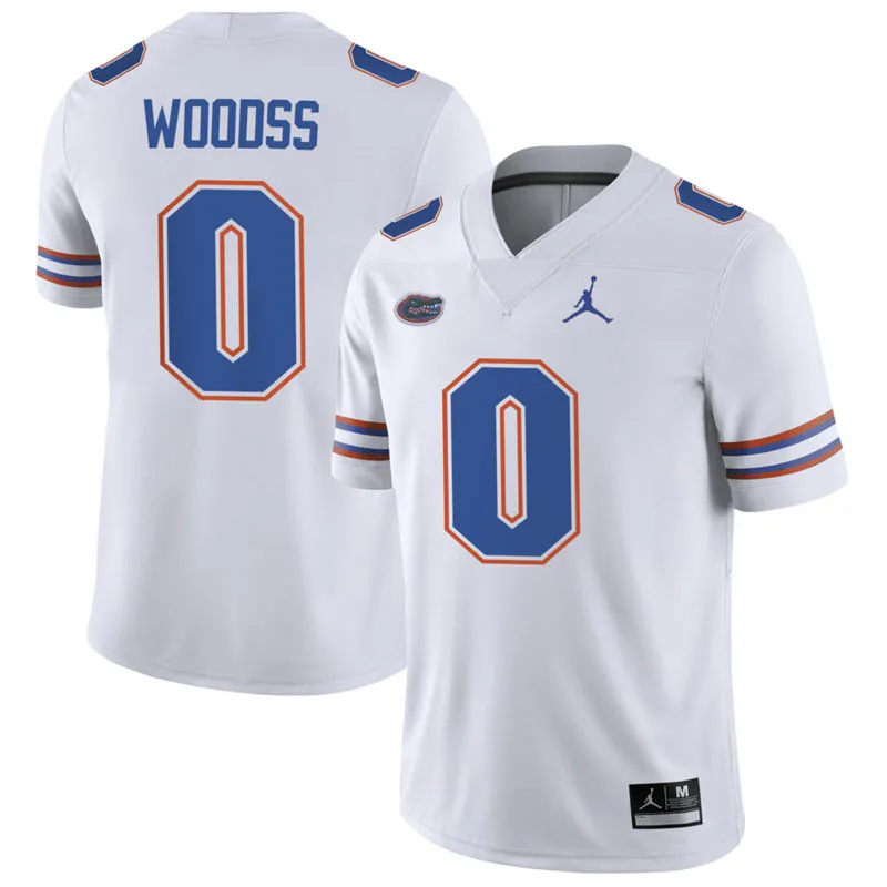 Florida Gators #0 Jayden Woods White Football Game Jersey