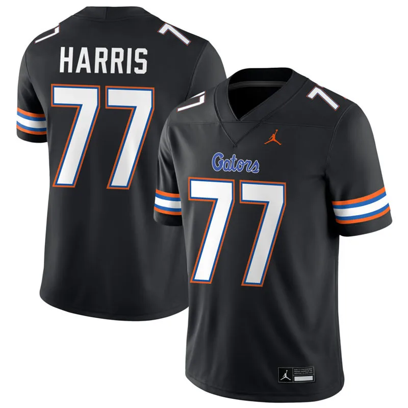 Florida Gators #77 Knijeah Harris Black Football Game Jersey