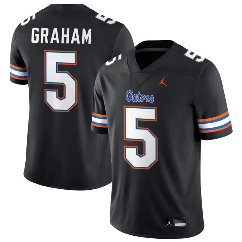 Florida Gators #5 Myles Graham Black Football Game Jersey