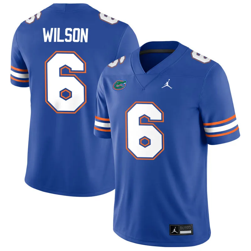 Florida Gators #6 Dallas Wilson Royal Football Game Jersey