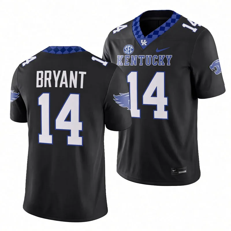 Kentucky Wildcats #14 Ty Bryant Black Football Game Jersey