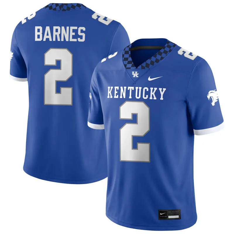 Kentucky Wildcats #2 Jovantae Barnes Royal Football Game Jersey