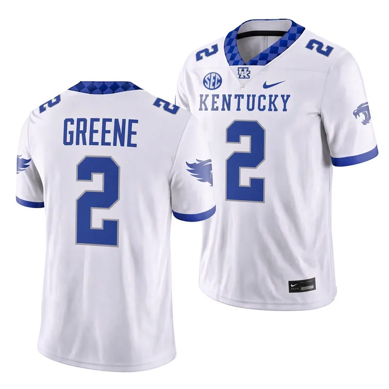 Kentucky Wildcats #2 Sam Greene White Football Game Jersey