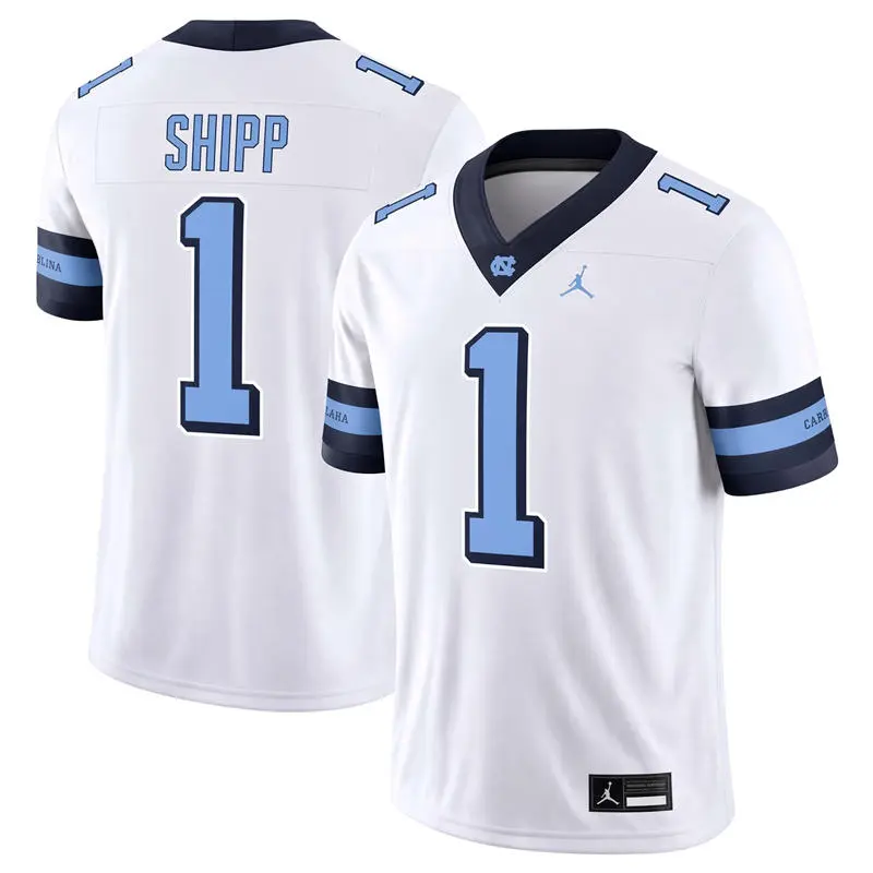North Carolina Tar Heels #1 Jordan Shipp White Alternate Retro Limited Jersey