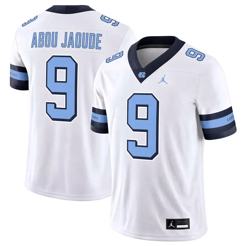 North Carolina Tar Heels #9 Melkart Abou Jaoude White Alternate Retro Limited Jersey