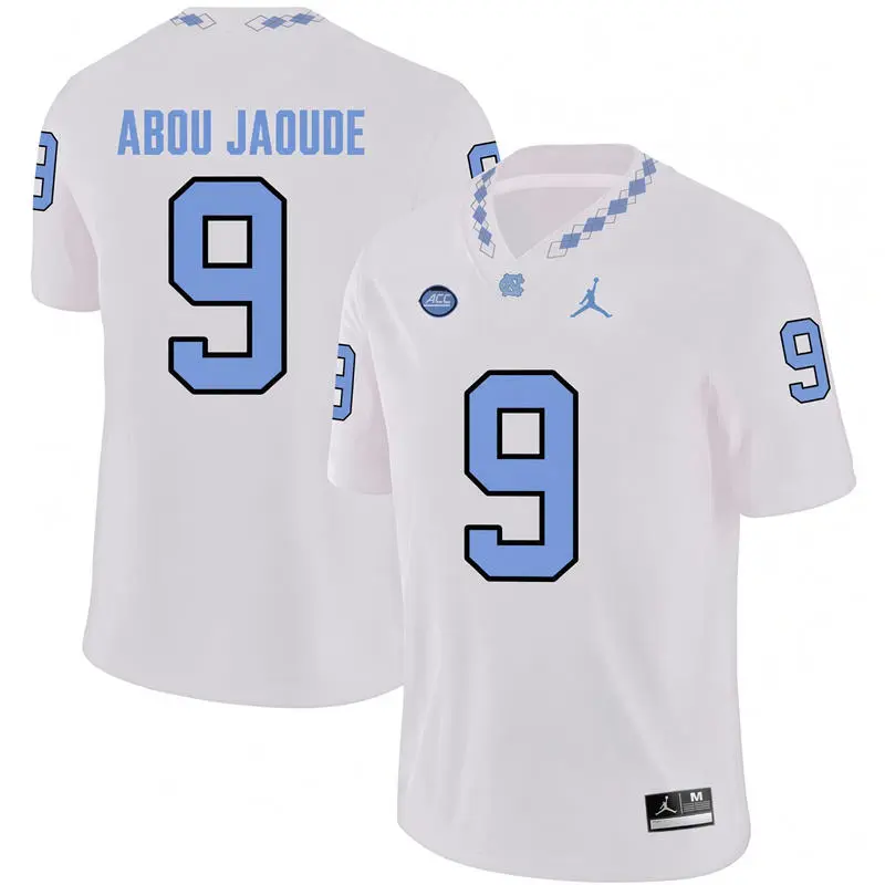 North Carolina Tar Heels #9 Melkart Abou Jaoude White F.U.S.E. College Football Game Jersey