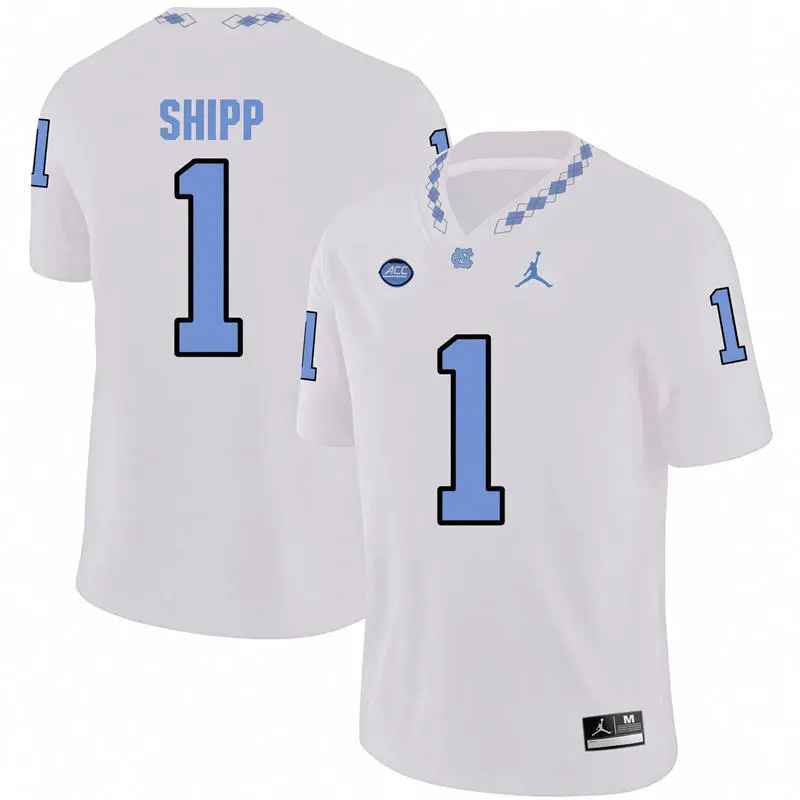North Carolina Tar Heels #1 Jordan Shipp White F.U.S.E. College Football Game Jersey