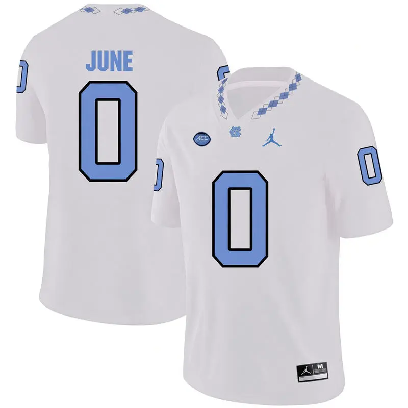 North Carolina Tar Heels #0 Demon June White F.U.S.E. College Football Game Jersey