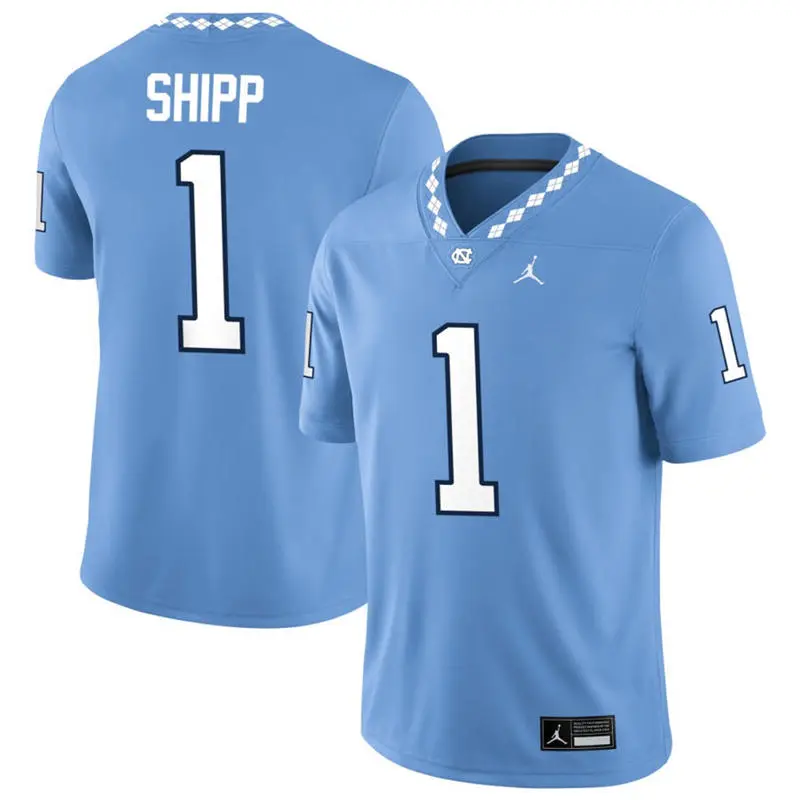 North Carolina Tar Heels #1 Jordan Shipp 2026 Blue F.U.S.E. College Football Game Jersey