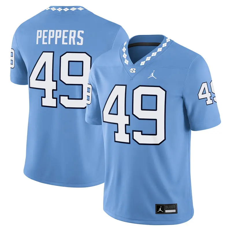 North Carolina Tar Heels #49 Julius Peppers 2026 Blue F.U.S.E. College Football Game Jersey