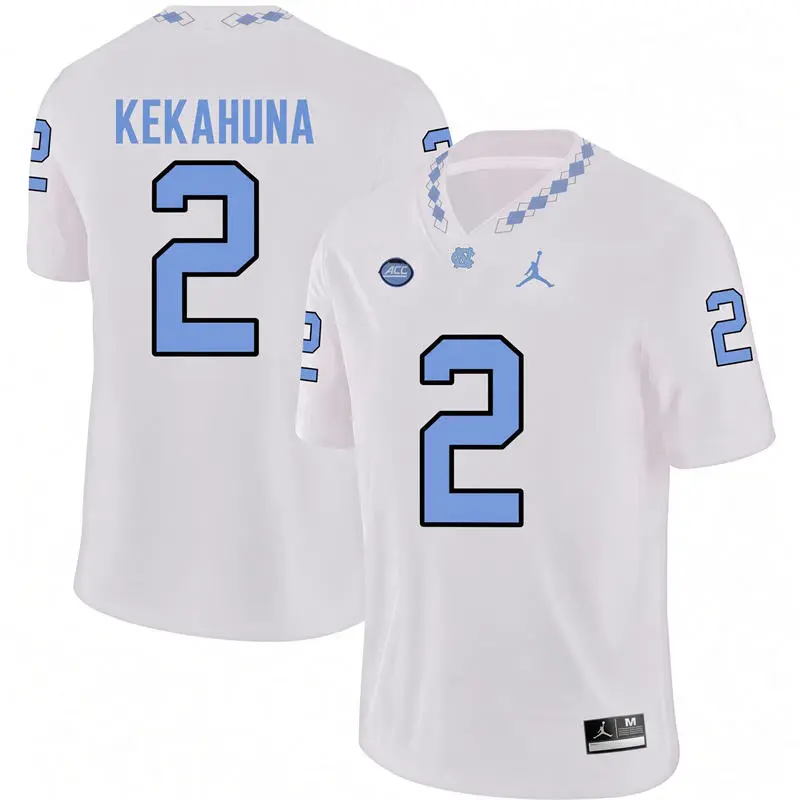North Carolina Tar Heels #2 Trech Kekahuna White F.U.S.E. College Football Game Jersey