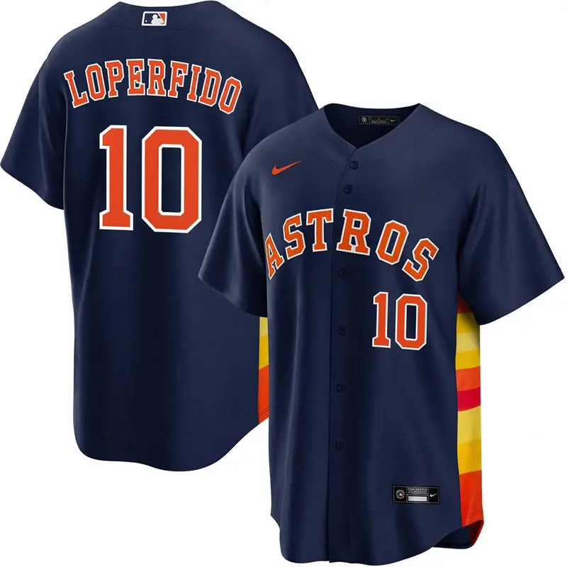 Mens Houston Astros #10 Joey Loperfido Nike Navy Alternate Limited Jersey