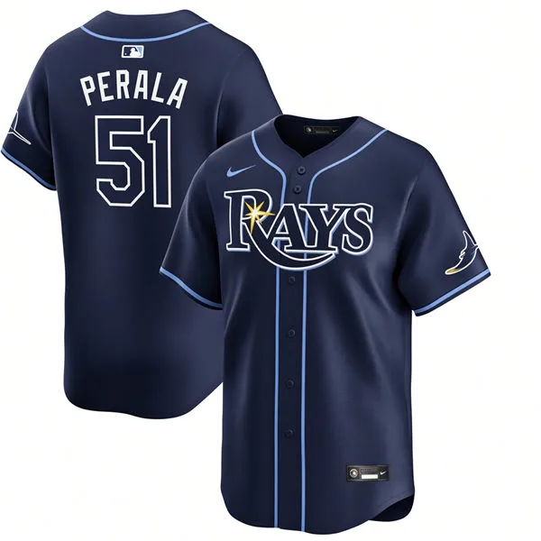 Mens Tampa Bay Rays #51 Freddy Peralta Nike Navy Alternate Limited Jersey