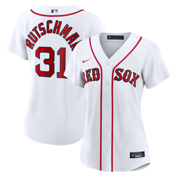 Womens Boston Red Sox #31 Adley Rutschman Nike White Home with Name Limted Jersey