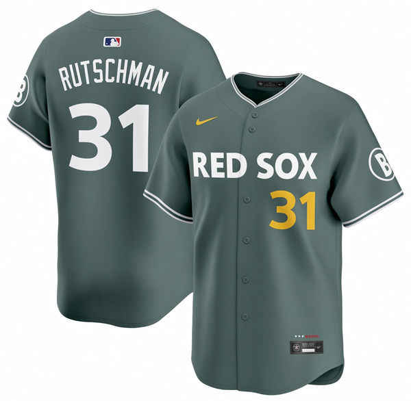 Mens Boston Red Sox #31 Adley Rutschman Green with Name City Connect 2.0 Limted Jersey