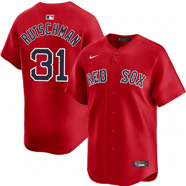 Mens Boston Red Sox #31 Adley Rutschman Nike Red Alternate with Name Limted Jersey