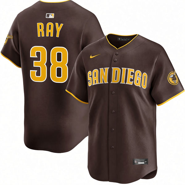 Mens San Diego Padres #38 Robbie Ray Nike Brown Away Limited Jersey