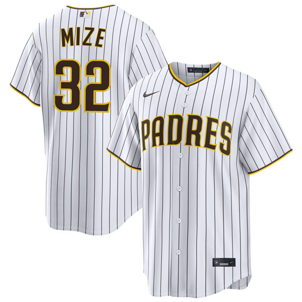 Mens San Diego Padres #32 Casey Mize Nike Home White Limited Jersey