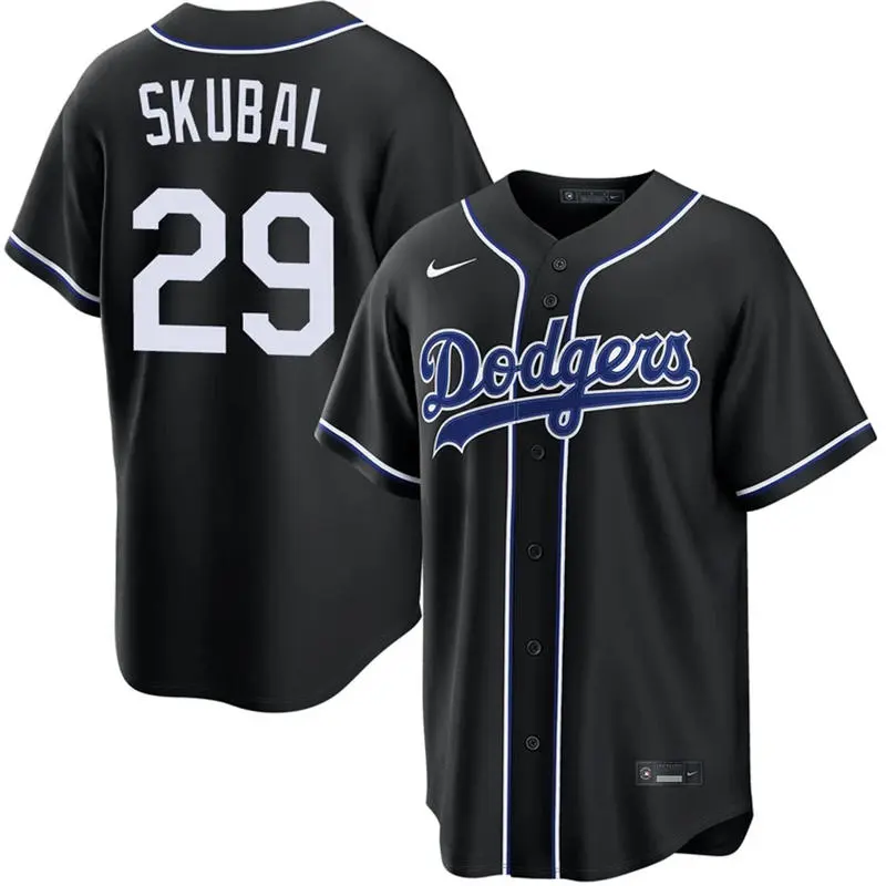 Mens Los Angeles Dodgers #29 Tarik Skubal 2026 Black Carbon Fashion Limited Jersey