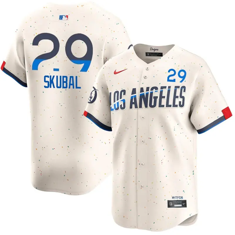 Youth Los Angeles Dodgers #29 Tarik Skubal Cream City Connect Limited Jersey