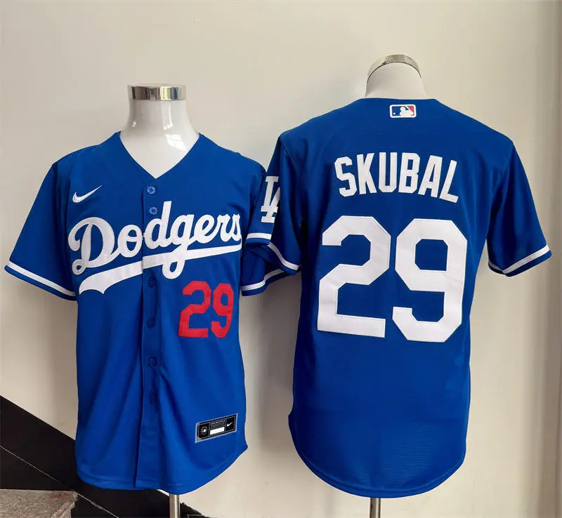 Youth Los Angeles Dodgers #29 Tarik Skubal Nike Royal Alternate Limited Jersey